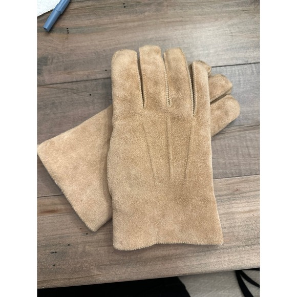 Other - Vintage NEW Cowhide Gloves Fleece Lined Men's size L Made in Korea